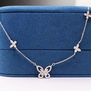 Cute Exquisite Butterfly Choker Necklace Dazzling Pendant Necklace