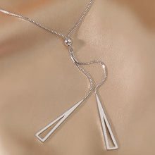 Load image into Gallery viewer, Geometric Triangle Necklace for Women Adjustable Clavicle Chai
