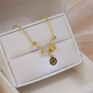 Classic Adjustable Gold Chain Lucky Bracelet Jewellery