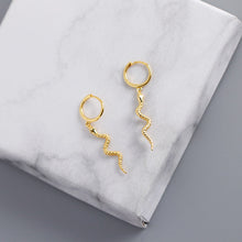 Load image into Gallery viewer, Hot Sale Snake-shaped Animal Pendant Hoop Earrings
