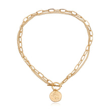 Load image into Gallery viewer, Gold Chain Layered Coin Pendant Necklaces for Women Charms
