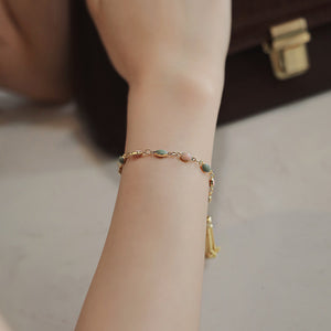 jewelry simple color dripping oil chain tassel bracelet