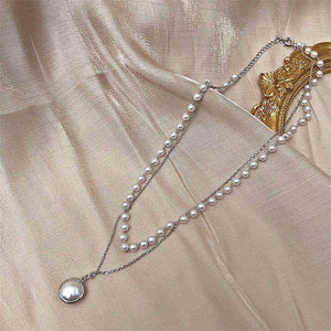 Fashion Chain Pearl Necklace For Women