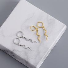Load image into Gallery viewer, Hot Sale Snake-shaped Animal Pendant Hoop Earrings
