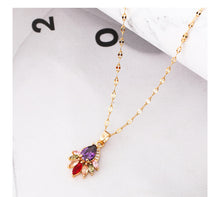 Load image into Gallery viewer, Gold Plated Colorful Crystal Necklace for Women
