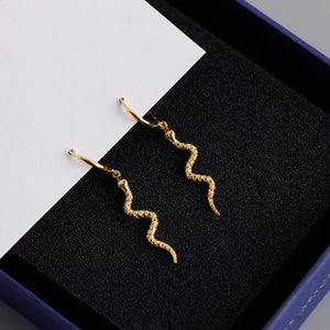 Hot Sale Snake-shaped Animal Pendant Hoop Earrings