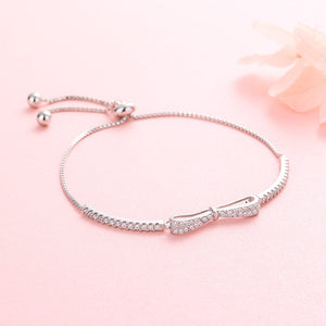 Crystal Bowknot Charm Bracelet & Bangle For Women